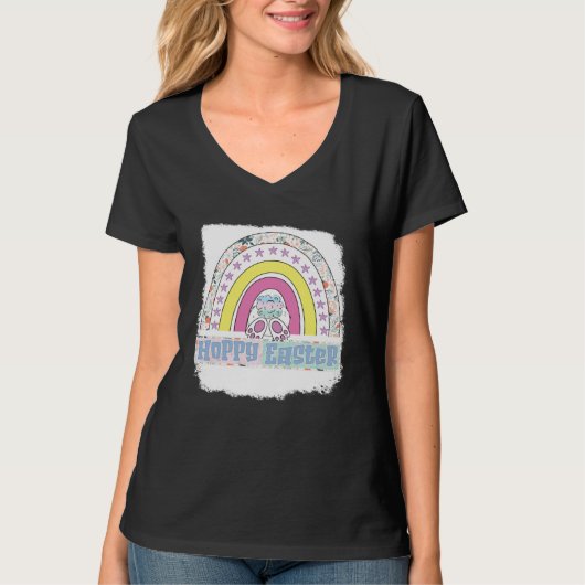 Hoppy easter  rainbow easter easters day easter bu tシャツ (正面)