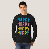 Hoppy Happy Easter Retro Spring Men Women Kids Tod Tシャツ (正面フル)