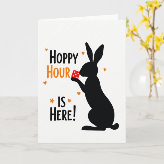 Hoppy Hour Is Here Fun Time Card カード (黄色い花)