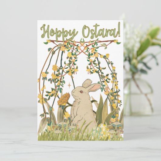 Hoppy Ostara Greeting Card 🐇 招待状 (スタンド正面)