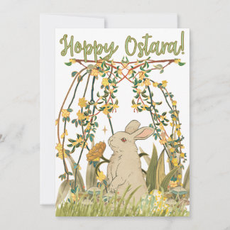 Hoppy Ostara Greeting Card 🐇 招待状
