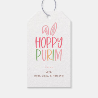 Hoppy Purim Bunny Ears ギフトタグ