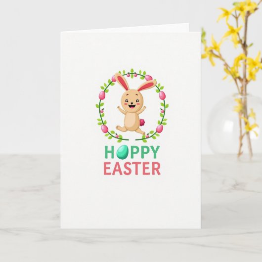 Hoppy Spring Animal Card カード (黄色い花)