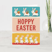 Hoppy Spring Animal Celebration Card カード (正面)