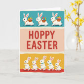 Hoppy Spring Animal Celebration Card カード (黄色い花)