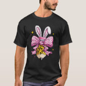 Hoppy Teacher Cute Coquette Bow Bunny Easter Day K Tシャツ (正面)