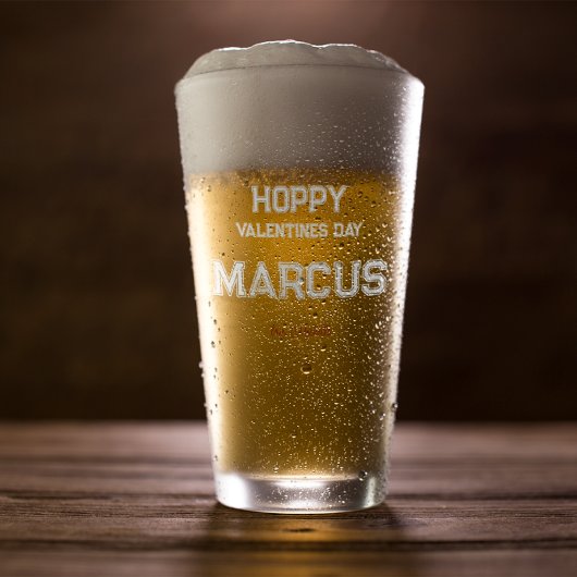 Hoppy Valentines | 彼氏へのイニシャルギフト タンブラーグラス