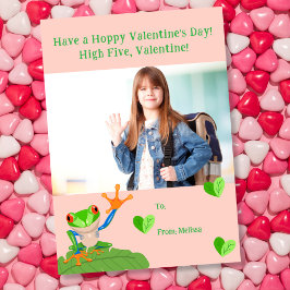 Hoppy Valentine's Day Frog Kids Classroom写真 シーズンカード