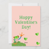 Hoppy Valentine's Day Frog Kids Classroom写真 シーズンカード (裏面)