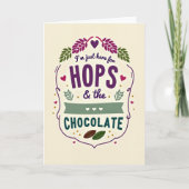 Hops And Chocolate Fun Greeting Card カード (正面)