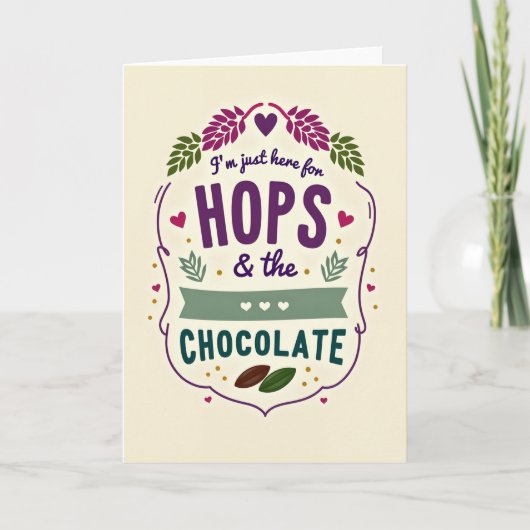 Hops And Chocolate Fun Greeting Card カード (正面)