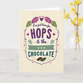 Hops And Chocolate Fun Greeting Card カード (黄色い花)