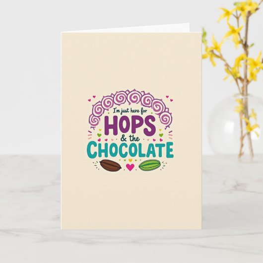 Hops And Chocolate Fun Time Card カード (黄色い花)