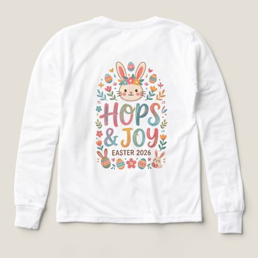 Hops & Joy Easter Shirt for Kids (デザイン背面)