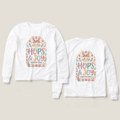Hops & Joy Easter Shirt for Kids (デザイン 正面&背面)