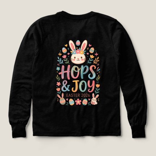 Hops & Joy Easter Shirt for Kids (デザイン背面)