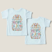 Hops & Joy Easter Shirt for Kids (デザイン正面&裏面)