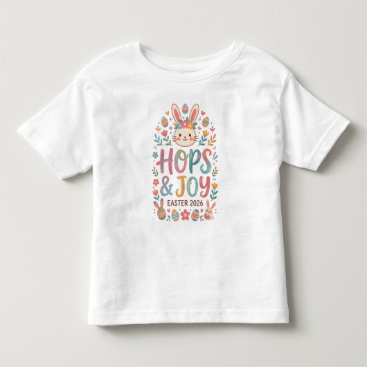 Hops & Joy Easter Shirt for Kids トドラーTシャツ (正面)