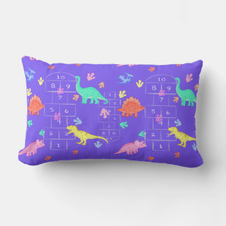 Hopscotch Dinosaur throw pillow ランバークッション