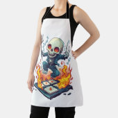 Hopscotch from Hell � Funny Demon Skull エプロン (インサイチュ)