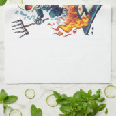 Hopscotch from Hell � Funny Demon Skull キッチンタオル (折り畳み)