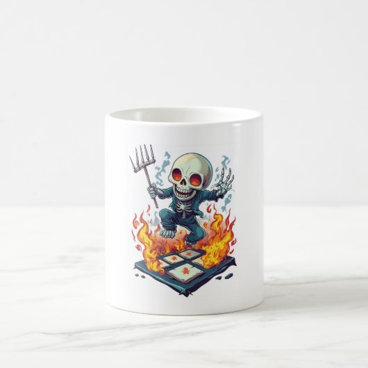 Hopscotch from Hell � Funny Demon Skull コーヒーマグカップ (中央)