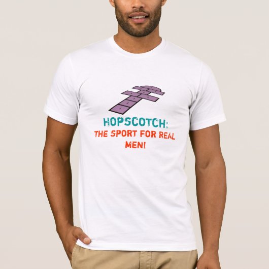 Hopscotch、REAL人のワイシャツのためのスポーツ Tシャツ (正面)