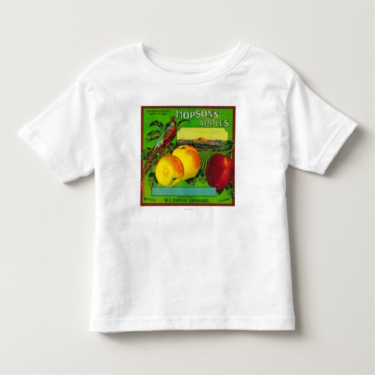 HopsonのAppleの木枠LabelMilton、WA トドラーTシャツ (正面)