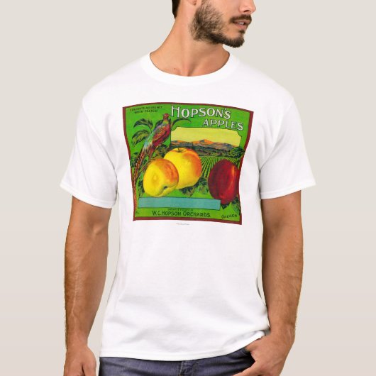 HopsonのAppleの木枠LabelMilton、WA Tシャツ (正面)