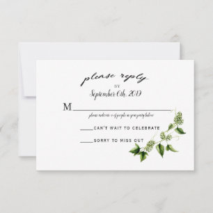 Hopvineの結婚式招待状RSVPカード 出欠カード