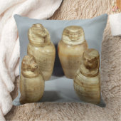 Hor irオウム、Saite (アラバスター)のカノプス壺 クッション (ブランケット)