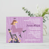 Horaの椅子のダンスのバーのバルミツワーの招待状 招待状 (スタンド正面)