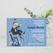 Horaの椅子のダンスのバーのバルミツワーの招待状 招待状 (スタンド正面)