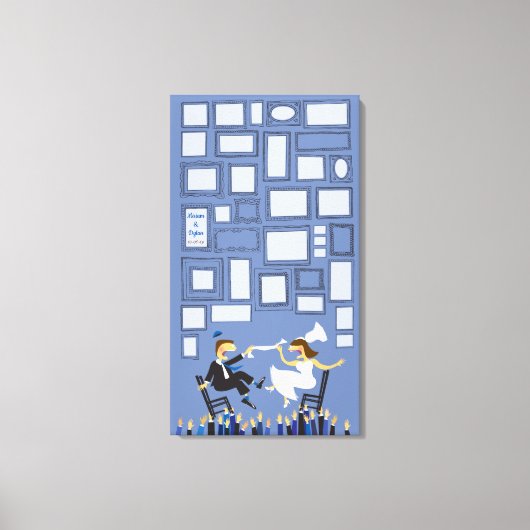 HORAH CHAIRの結婚サインインゲストメモリボード キャンバスプリント (正面)