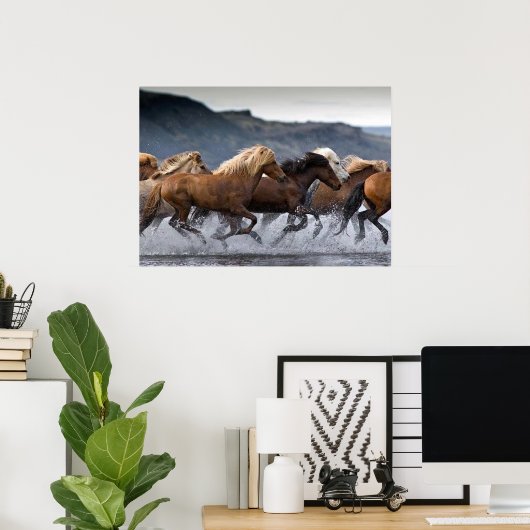 Horde chevaux, Papier poster (mat) ポスター (ホームオフィス)