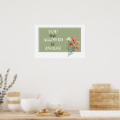 Horizontal Affirmation Wall Art – You Are Allowed  ポスター (キッチン)