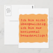 horizontal benachteiligt ポストカード (正面/裏面)