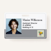 Horizontal Employee Photo Company Logo  バッジ (正面)