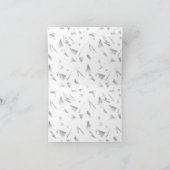 Horizontal, Grey Cloud Folded Thank You Card サンキューカード (内部)