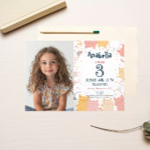 Horizontal I Catsフォトカスタム誕生日 招待状