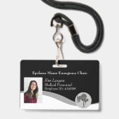 Horizontal ID Lanyard Badge Business Medical（横型IDラ バッジ (正面（ネックストラップ付）)