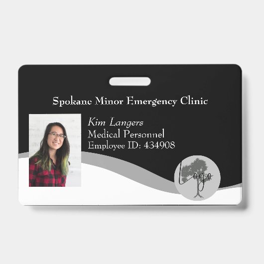 Horizontal ID Lanyard Badge Business Medical（横型IDラ バッジ (正面)