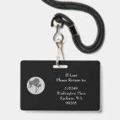 Horizontal ID Lanyard Badge Business Medical（横型IDラ バッジ (裏面（ネックストラップ付）)