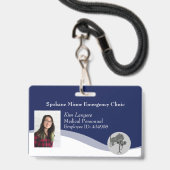 Horizontal ID Lanyard Badge Business Medical（横型IDラ バッジ (正面（ネックストラップ付）)