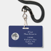 Horizontal ID Lanyard Badge Business Medical（横型IDラ バッジ (裏面（ネックストラップ付）)