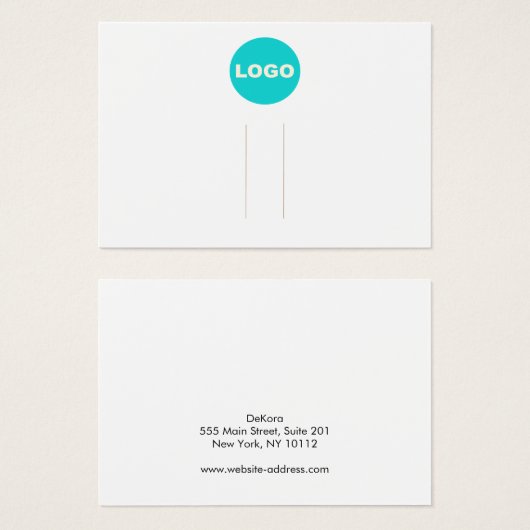 Horizontal Logo White Hair Clip Display (正面&裏面)