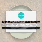 Horizontal Logo White Hair Clip Display
