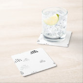 Horizontal, Medium Grey Paper Coaster スクエアペーパーコースター (インサイチュ)