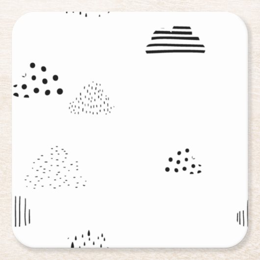 Horizontal, Medium Grey Paper Coaster スクエアペーパーコースター (正面)