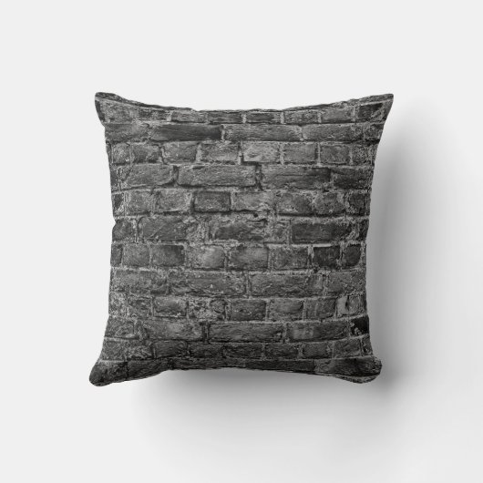 horizontal part of black painted brick wallwall,br クッション (裏面)